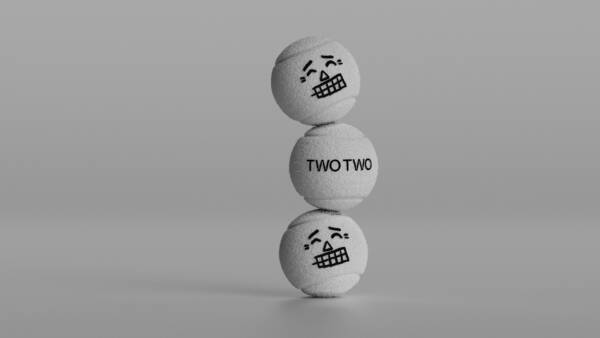 TWOTWO - Pro Ball x 1 tube (3 balls) - White